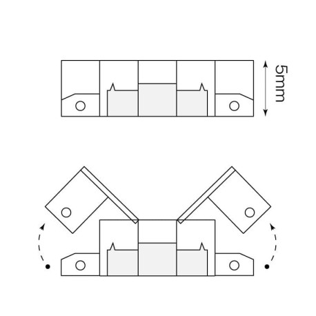 Conector X Dualcolor 3pin tiras 10mm 12/24V I-TEC