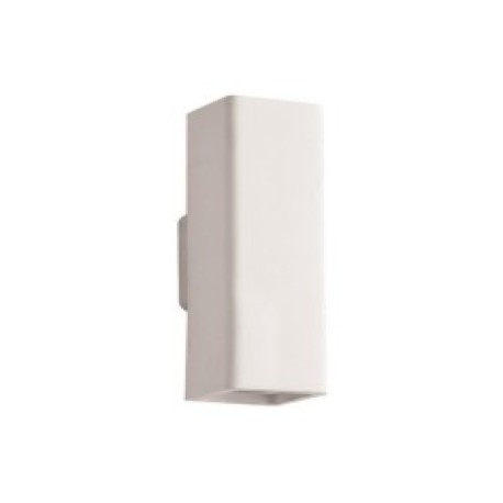 Aplique de pared de yeso cuadrado up/down GU10 2x6w Aimur