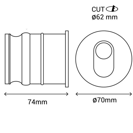 Bañador de pared Bely blanco 3w redondo Sulion