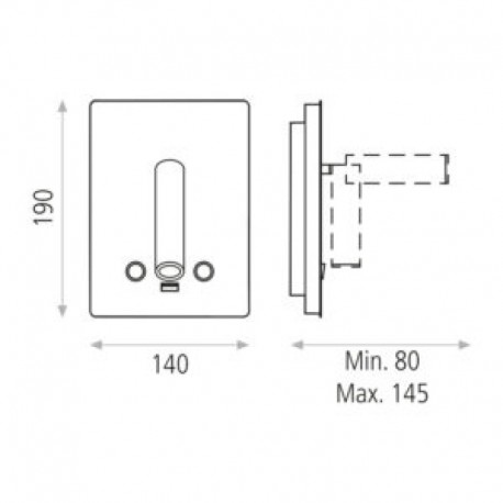 Aplique de pared Manat 3000k de ACB Iluminación