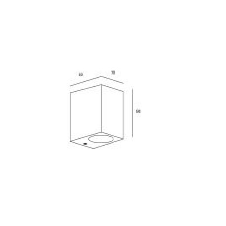 Aplique de exterior Kubo GU10 8w negro Forlight