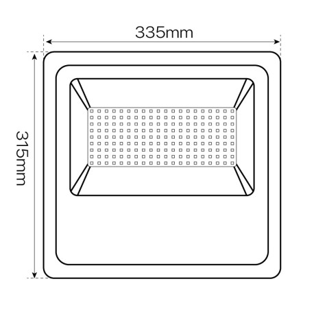 Proyector LED Fork 150w IP66 negro I-TEC