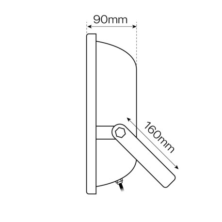 Proyector LED Fork 150w IP66 negro I-TEC
