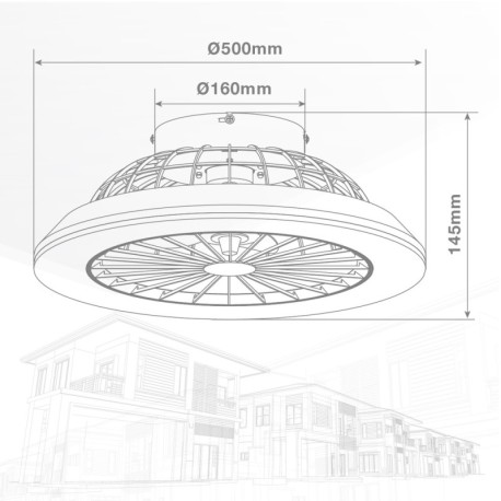 Ventilador techo Box Fan Talsano CCT blanco GSC