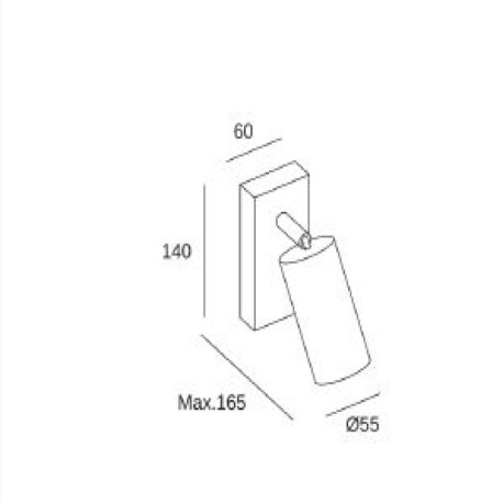 Aplique de pared Era GU10 8w Forlight