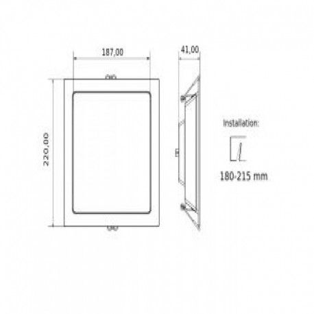Downlight Montana de empotrar cuadrado CCT Switch Threeline