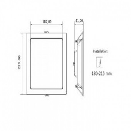 Downlight Montana de empotrar cuadrado CCT Switch Threeline