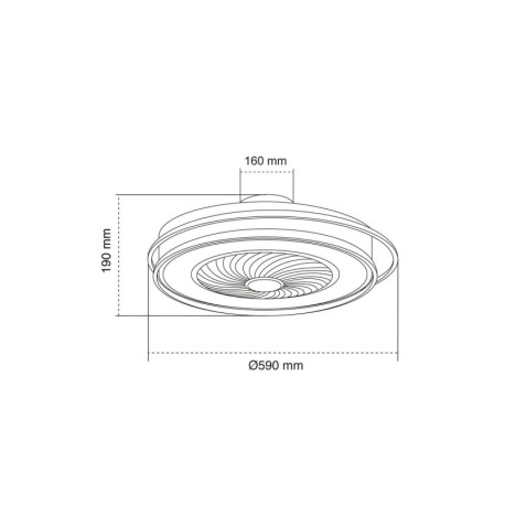 Ventilador de techo Andrea 45w CCT CristalRecord
