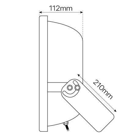 Proyector LED Fork 200w IP66 negro I-TEC
