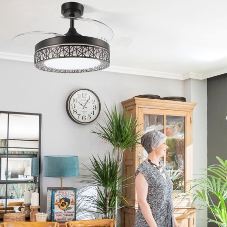 Ventilador de techo Aqua Ø107 negro Mimotec