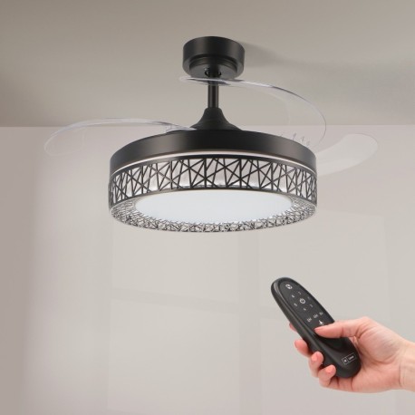 Ventilador de techo Aqua Ø107 negro Mimotec