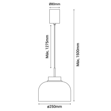 Lámpara colgante Carmen Ø250mm Sulion