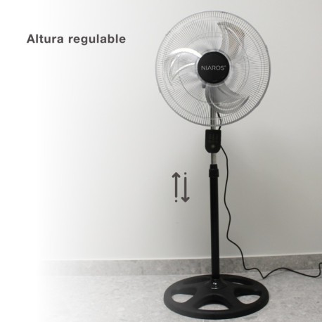 Ventilador metálico de pie Lumbo con mando Ø50cm 70W GSC