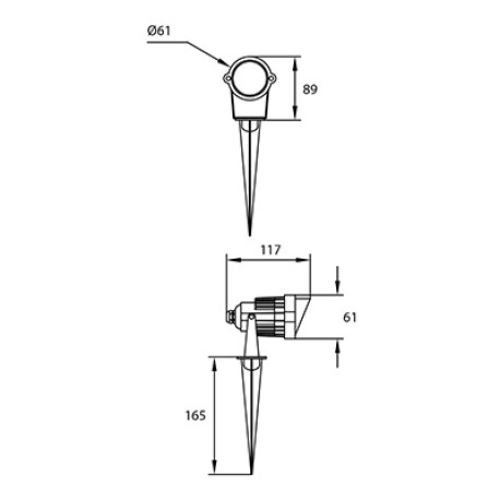 Foco proyector Mininal 8w 3000k Forlight