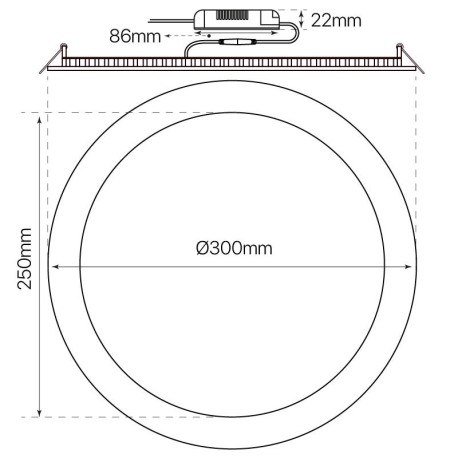 Downlight Slim empotrable redondo 24w I-TEC