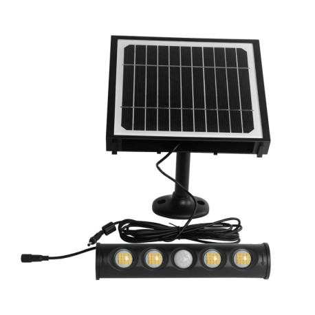 Aplique solar LED Tombua sensor movimiento/crepuscular 8W negro GSC