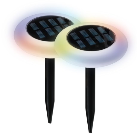 Pack 2 estacas solares LED Volobe RGB IP44 GSC
