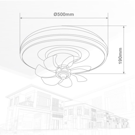 Ventilador techo rotativo Aversa CCT blanco GSC