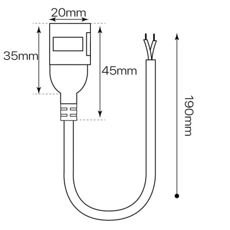 Conector + cable 2 pines Sprit 230V I-TEC