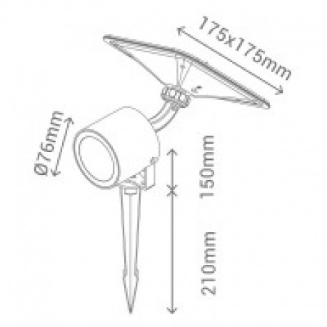 Poyector /pincho solar Kipper de Sulion