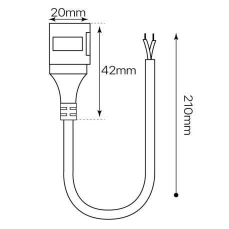 Conector con cable para tira led Lotus 230v I-TEC