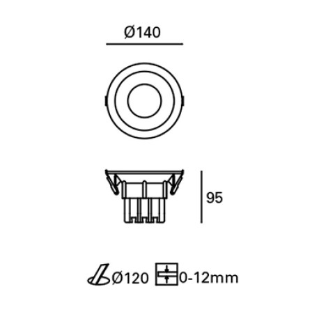 Downlight Dorit LED blanco 3000k Forlight