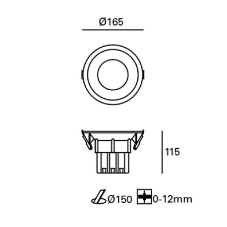 Downlight Dorit LED blanco 3000k Forlight