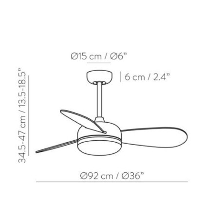 Ventilador de techo Bise ACB Iluminación