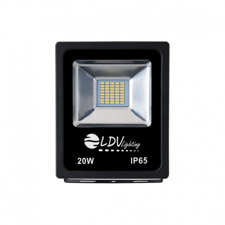 Poyector led 12-24v 120º IP65 negro LDVlighting