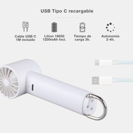 Mini ventilador de mano Luvo USB recargable GSC