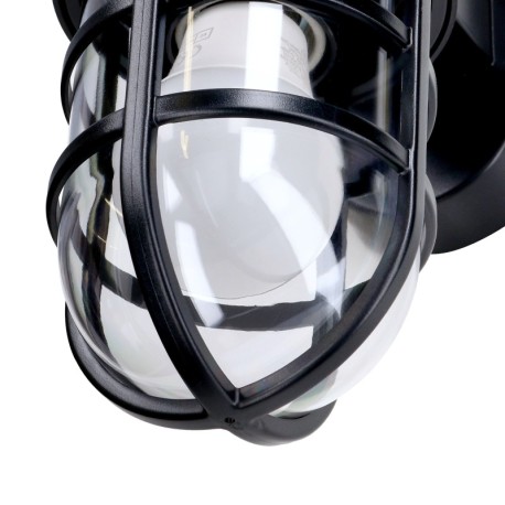 Aplique exterior Corande E27 15w negro Forlight