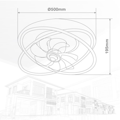 Ventilador techo rotativo Olmeto CCT blanco GSC