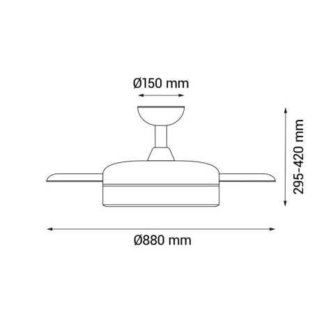 Ventilador de techo Bombay Estilo S Sulion