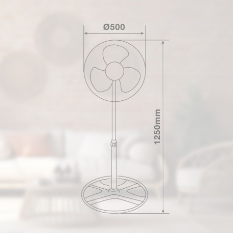 Pack 2 ventiladores metálicos de pie Favara 55W Negro GSC