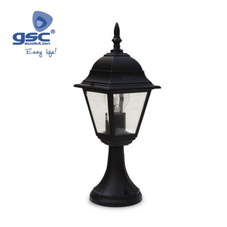 Farol de jardín Luna sobremuro E27 Negro GSC