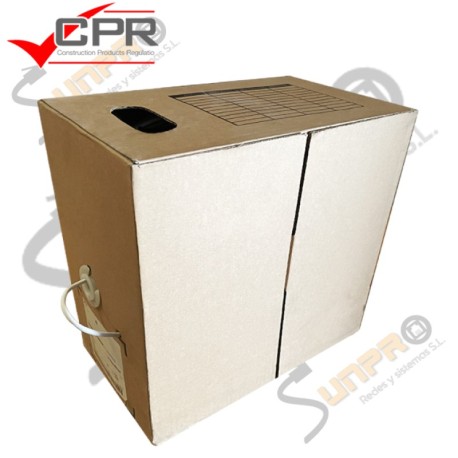 Cable Cat. 6 U/UTP CU LSZH rígido 305m. blanco CPR Dca Sunpro