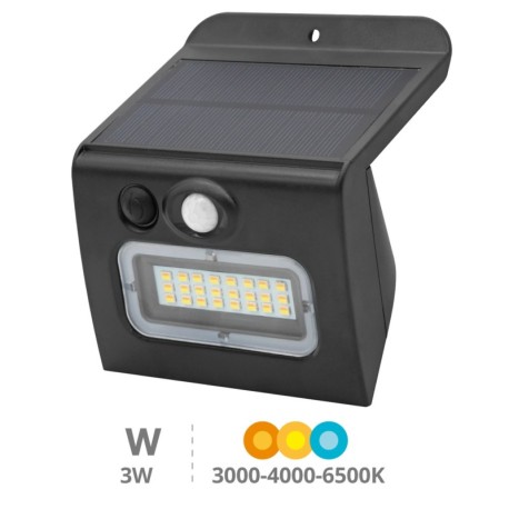 Aplique solar LED Egoda c/sensor de movimiento y crepuscular GSC