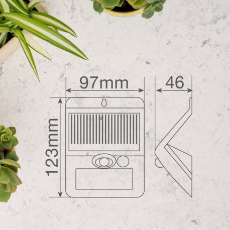 Aplique solar LED Egoda c/sensor de movimiento y crepuscular GSC