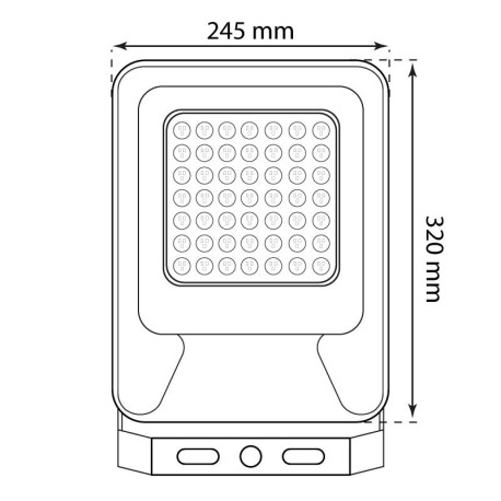 Proyector LED Mónaco 100w gris oscuro I-TEC