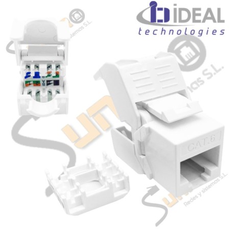 Modulo H RJ45 Cat. 6 UTP 180º 250 Mhz 5 Gbit tooless IDEAL Sunpro