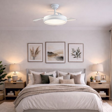 Ventilador de techo Charly Evo 60w CCT blanco CristalRecord