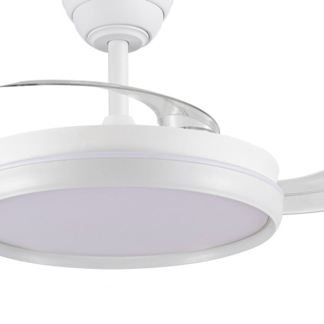 Ventilador de techo Charly Evo 60w CCT blanco CristalRecord