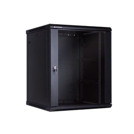 Armario mural 19” 15U F-600 mm Negro puerta cristal Sunpro