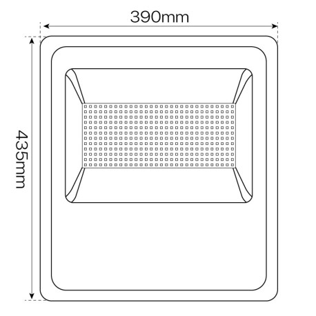 Proyector LED Fork 300w IP66 negro I-TEC