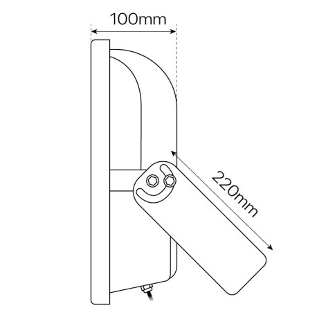 Proyector LED Fork 300w IP66 negro I-TEC