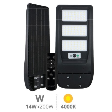 Farola solar LED Buat c/sensor movimiento y crepuscular IP65 GSC