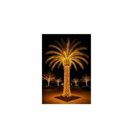 Guirnalda luces 180 LED ámbar cable blanco 12m 9w Vaelza