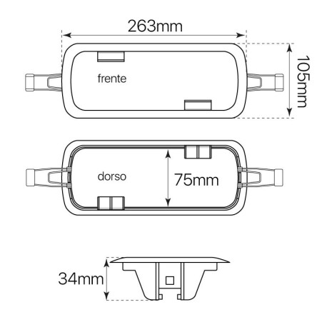 Accesorio emergencia IGNI empotrar techo I-TEC