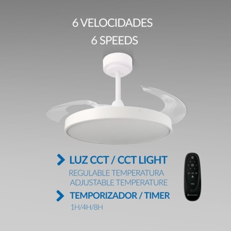 Ventilador de techo Coal blanco CCT Mimotec