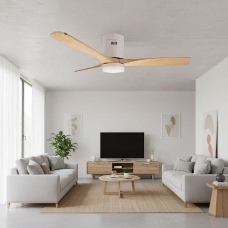 Ventilador de techo Energy MDF blanco/ madera Mimotec